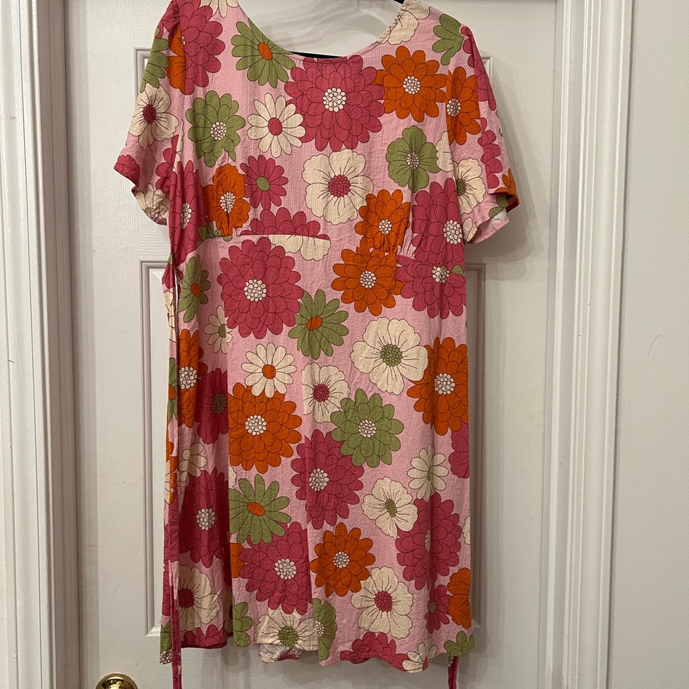 Princess Highway Floral Dress - Pink, Green, Orange